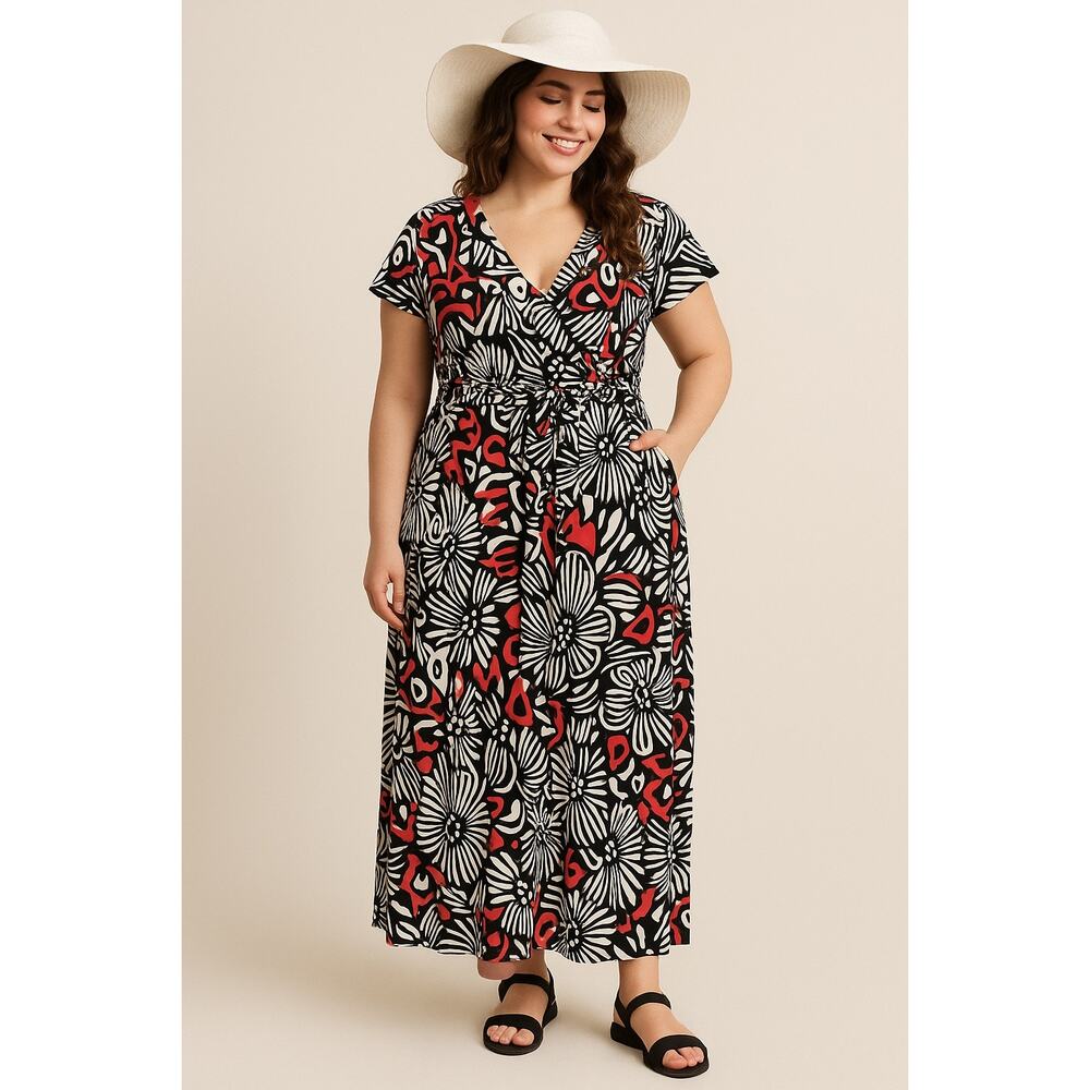 NWOT Olivia Matthews Groovy Love Maxi Dress PL